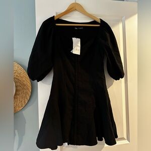 Brand New With Tag Black Zara Puff Sleeve Dress